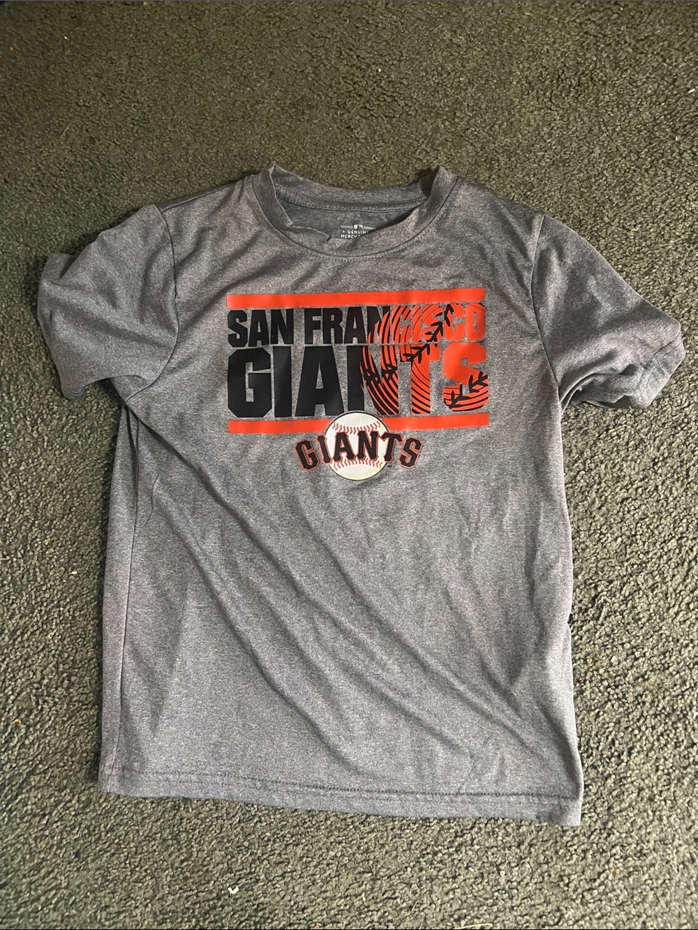 MLB Genuine Merchandise San Francisco Giants Gray Graphic Tee Youth Small (6-7)